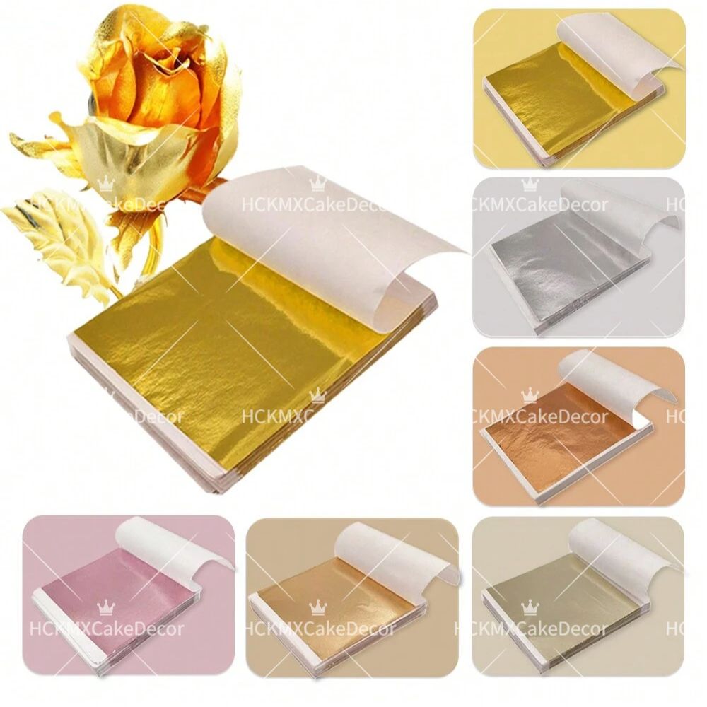 Gold Foil Flakes - 100 Fogli di Lamina d'Oro Imitazione